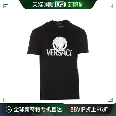 自营｜Versace范思哲男士T恤字母印花1011504-1A08375-1B000