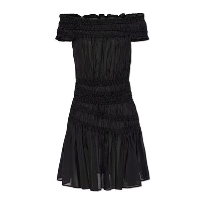 TORY BURCH 女士连衣裙 164519001 CO 黑色 Smocked Cotton Dress