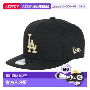 日本直邮NEW ERA 洛杉矶道奇队9FIFTY帽子 [14524964] 黑色×金色