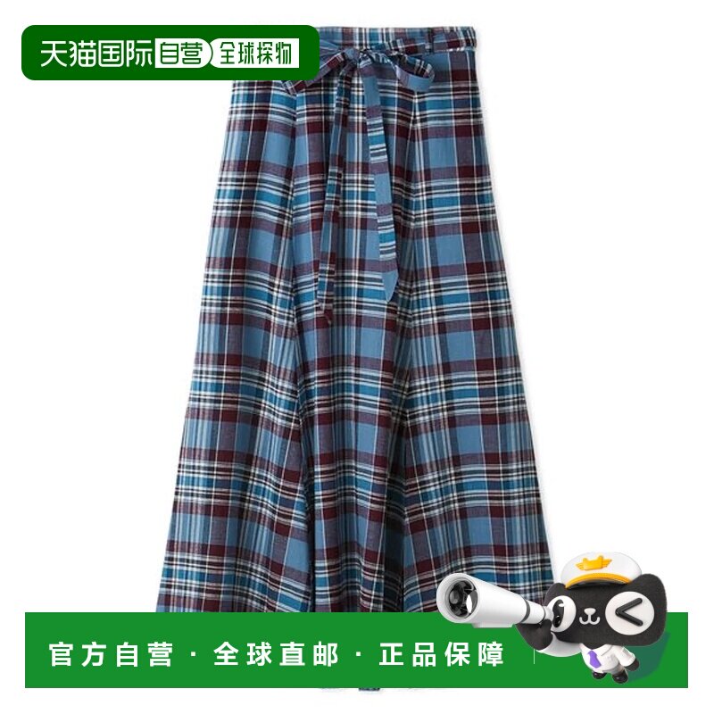 日本直邮Mila Owen 苏格兰格纹圆裙 蓝色图片