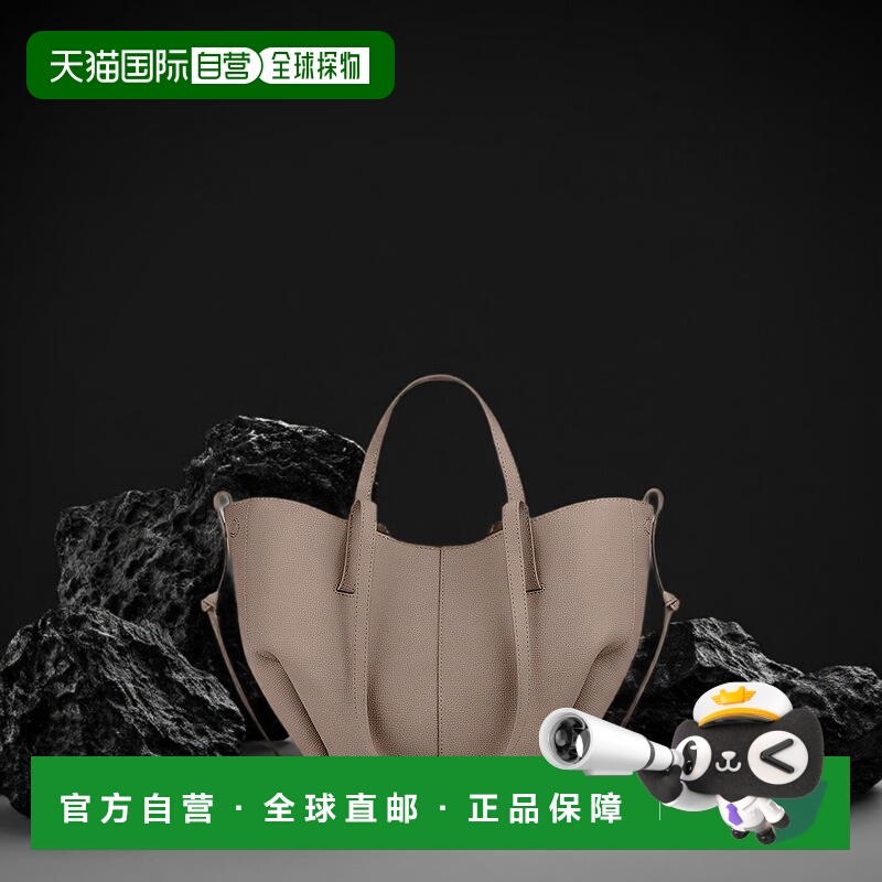 自营欧洲直邮POLENE Cyme Mini女士日常手提包托特包单肩包褐色