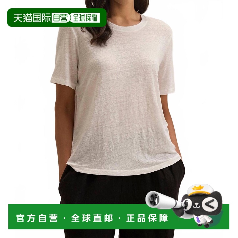 自营velvet by graham & spencerHeritage Linen Knit Tee In Whi