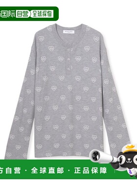 1h可退 日本直邮gelato pique 男士 华夫格亨利领长袖T恤 PMCT261