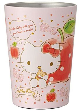 【日本直邮】Skater斯凯达 凯蒂猫 平底杯 M号 可保温保冷 STCV2-