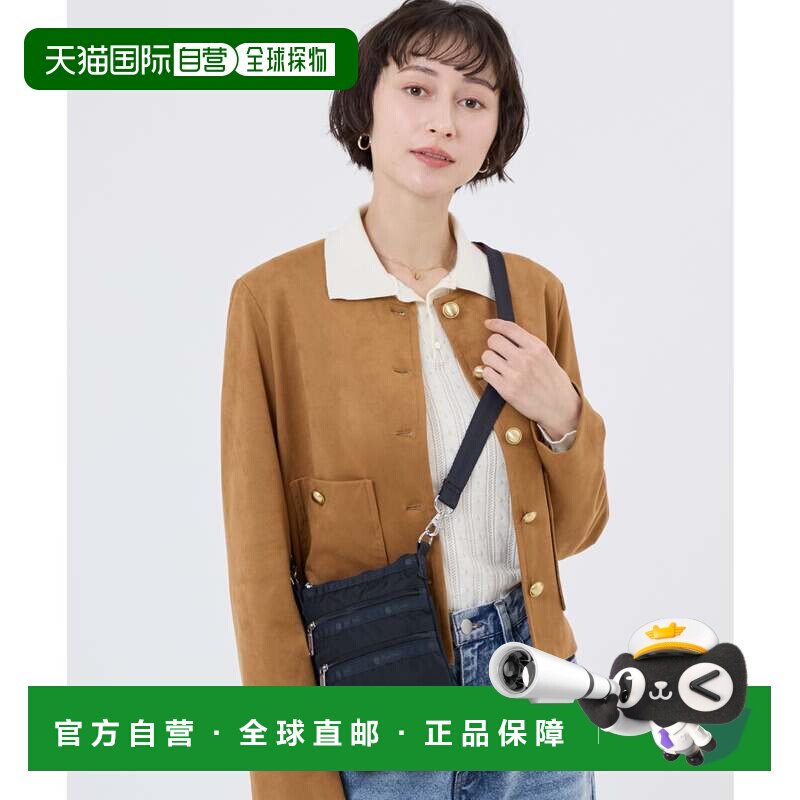 日本直邮3 ZIP CROSSBODY斜挎包 深蓝色单肩包