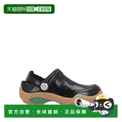 香港直邮Fendi 芬迪 女士 Mules 木屐 black黑色 舒适时尚女鞋