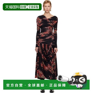 女士 黑色 Floral 1h可退 连衣裙 甘尼 Ruched T43 香港直邮GANNI