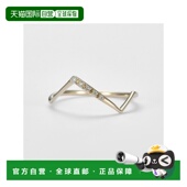 阿卡朵K10 日本直邮日潮 agete 折线钻石戒指