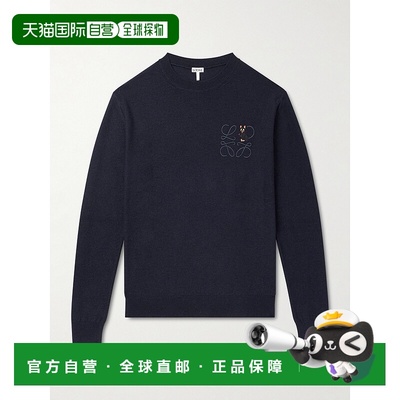 LOEWE 罗意威 男士 刺绣羊毛混纺毛衣 H526Y14KNK