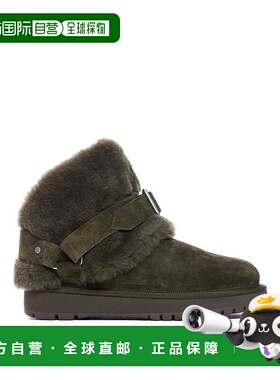 香港直邮BURBERRY 女士靴子 0-22 SS2025 绿色 Suede And Shearli