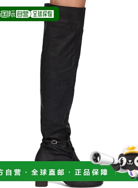 香港直邮Lemaire 女士 黑色 Knotted Anatomic 80 高筒靴 FO0219L