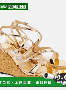 1h可退 香港直邮潮奢 Jimmy Choo 周仰杰 女士 Ayla 金属感皮质麻