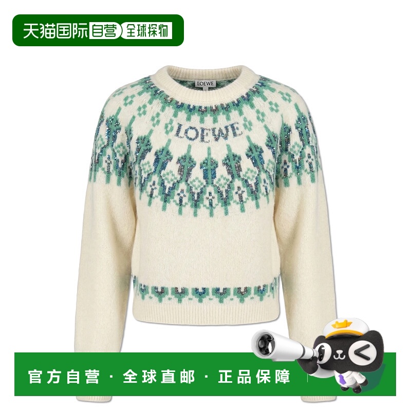 香港直邮LOEWE 女士针织衫 S359Y14KIB0WHITEMINT SS2026 乳白色