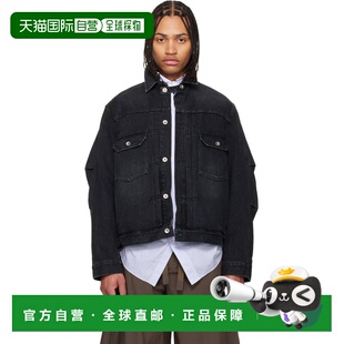 1h可退 香港直邮Sacai 男士 黑色褪色牛仔夹克 2603926M black黑