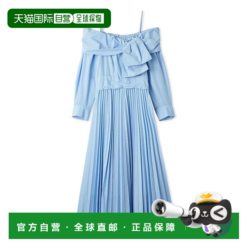 日本直邮SNIDEL 大蝴蝶结衬衫连衣裙长裙吊带图片