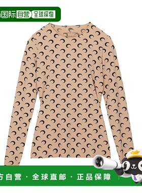 日本直邮MARINE SERRE 女士圆领长袖上衣 (wts006a cjer0001 wh00