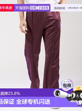 韩国直邮NEEDLES PolySmooth 酒红色微喇运动训练裤 男士运动裤 2