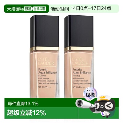 香港直邮Estee Lauder 雅诗兰黛 沁水粉底液 1C0 30ml*2（新正品