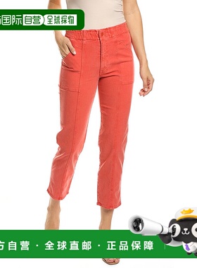 自营 MOTHER The Springy Hot 珊瑚色及踝牛仔裤 橙色 美国奥莱直