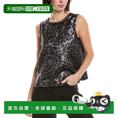 自营Vince Camuto Sleeveless Crewneck Blouse - black 美国奥莱