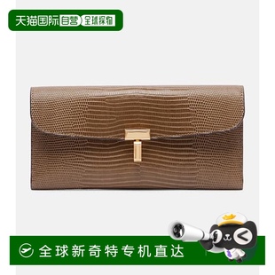 压花皮革钱包 Lock 舒 green绿色 香港直邮TOTÊME 1h可退 女士