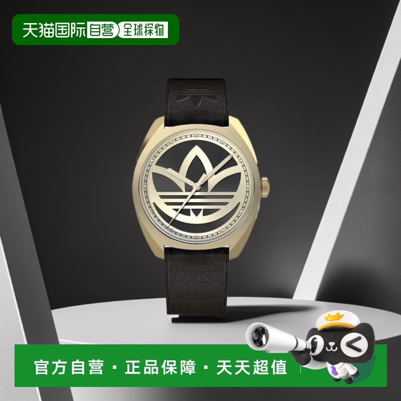 自营阿迪达斯 (Adidas) 男士 Originals 时尚版 One 黑色表盘手表