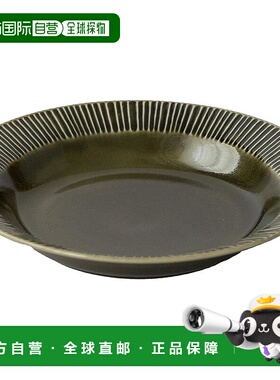 【日本直邮】aito Sogi 咖喱/意面盘 21cm 绿 美浓烧