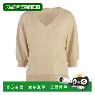 香港直邮Agnona K0070260C140I V领徽标针织衫