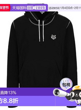 香港直邮KENZO高田贤三/男士连帽休闲黑色卫衣5SW3604MD