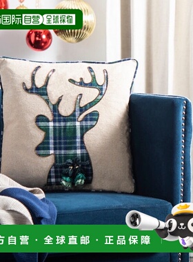 自营 safaviehBlitz 枕头 - 米色/绿色 美国奥莱直发