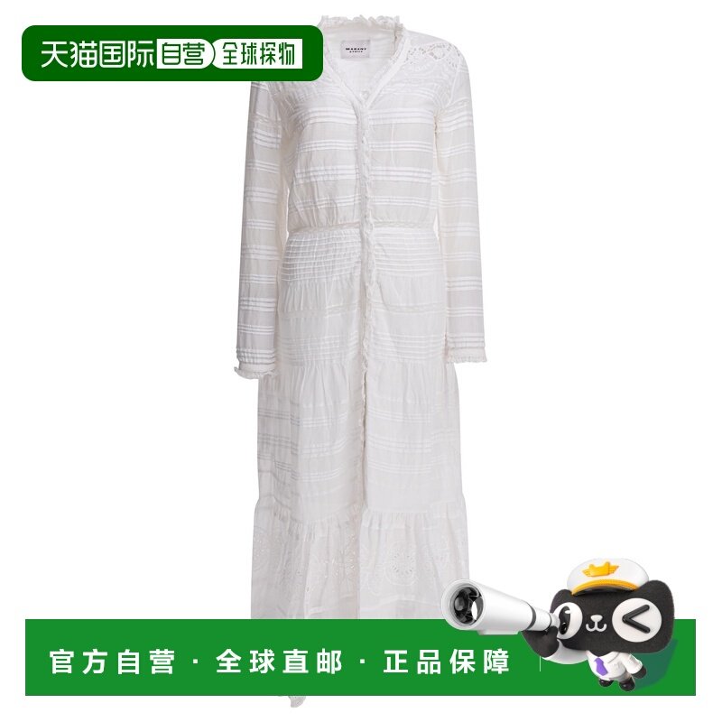 1h可退 香港直邮ISABEL MARANT 女士 白色棉质连衣裙 26PRO0723FB,女装/女士精品,连衣裙,淘宝优惠券,粉丝福利购,淘宝优惠卷