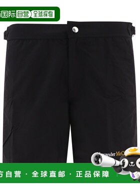 1h可退 香港直邮mcqueen 亚历山大 麦昆 男士 黑色尼龙泳装 78197