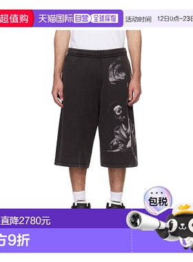 1h可退 香港直邮Off-white 男士 黑色 BW S.Matthew Over 运动短