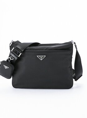 日本直邮PRADA ReNylon 拉链单肩包带前袋 1BC421 RV44 D1M新款