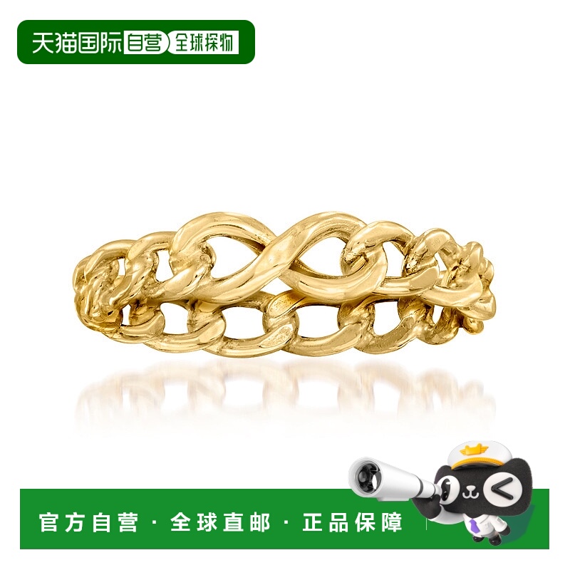 自营 Ross-Simons 意大利 14kt 黄金 Infinity Symbol Curb-Link