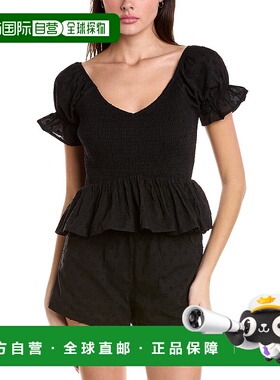 自营We Are Kindred Giovanna Peplum Topblack 美国奥莱直发上衣