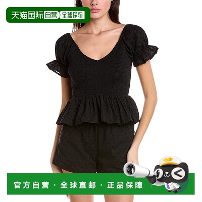 自营We Are Kindred Giovanna Peplum Topblack 美国奥莱直发上衣