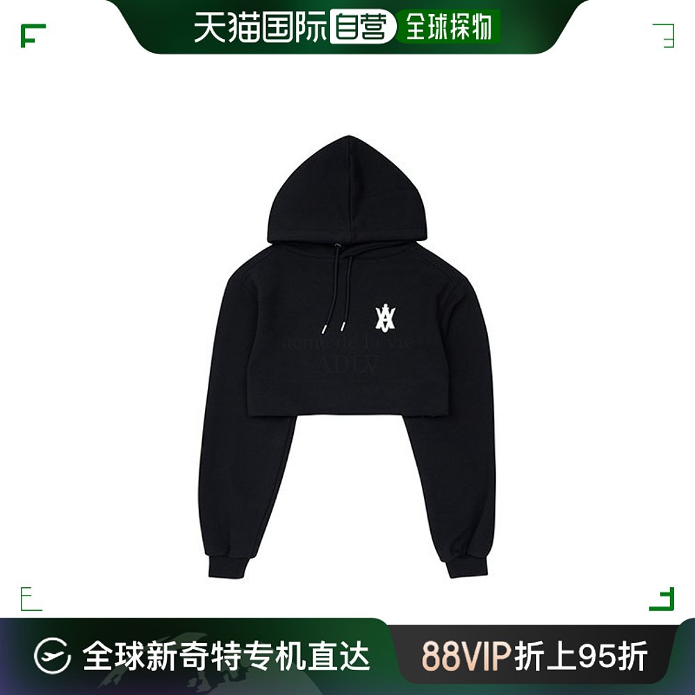 韩国直邮ADLV短卫衣LISA同款长袖带帽上衣宽松百搭时尚简约显瘦潮