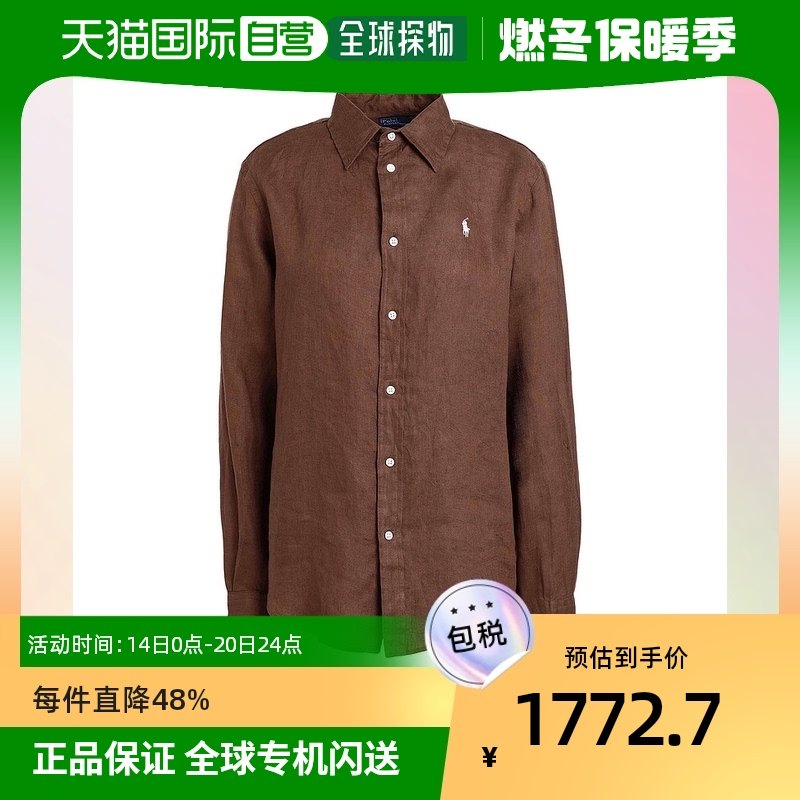 香港直邮潮奢 Polo Ralph Lauren 女士亚麻衬衫