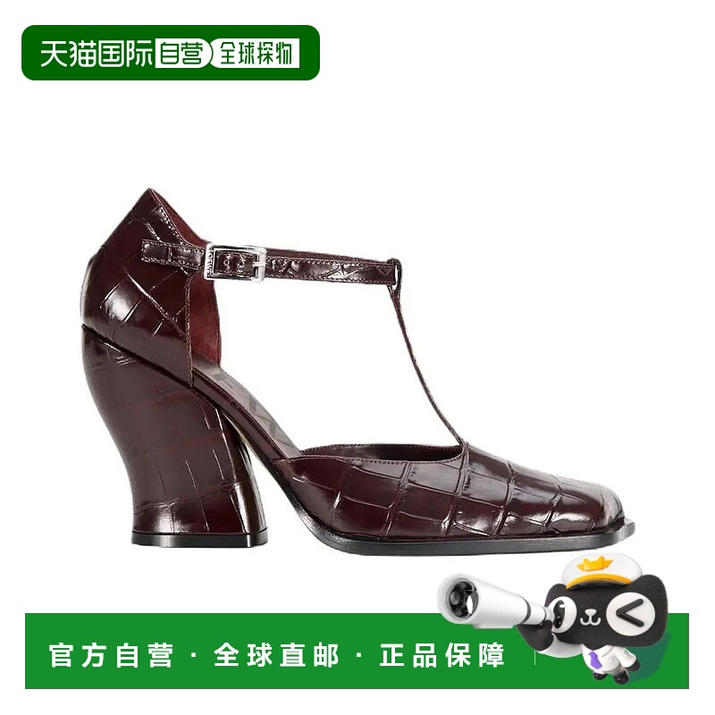1h可退 香港直邮潮奢 LOEWE 罗意威 女士 鞋跟酒红高跟鞋 LONDS01