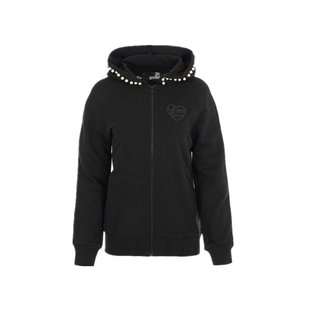 MOSCHINO 女士黑色棉质拉链休闲卫衣W341101M4055 莫斯奇诺