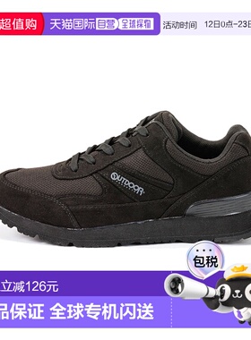 日本直邮outdoor products 男女低帮运动鞋黑色宽楦3E/4E青少年鞋