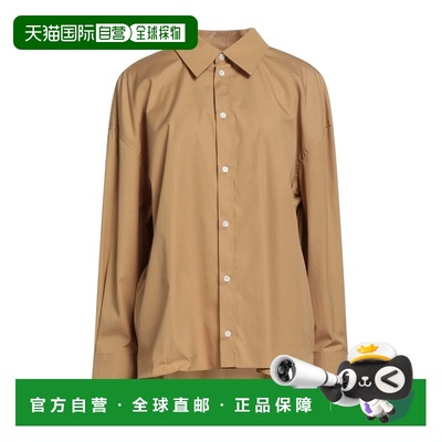 1h可退 香港直邮Marni 玛尼 女士 Blouses 纯色衬衫 beige米色 舒