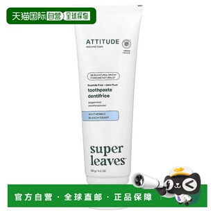 香港直邮爱的态度,Super Leaves™, Fluoride Free Toothpaste, Wh