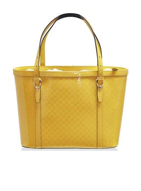 GUCCI 女士手提包 309613AV12G7011 SS2021 黄色 压纹手提包