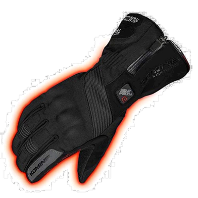 【日本直邮】小峰 摩托车用 电热手套-Cassius 黑色 2XL 防水/弹