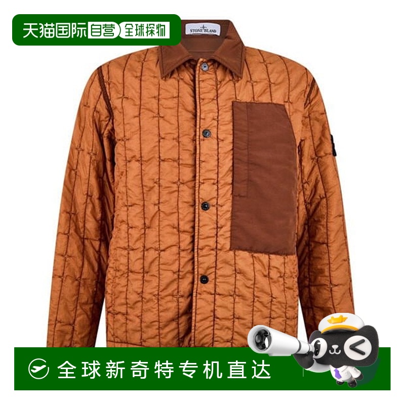 香港直邮Stone Island 石头岛 男士 Tela 绗缝尼龙套头上衣