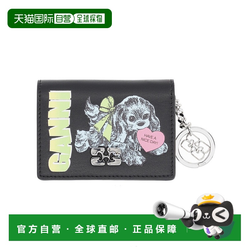 1h可退 香港直邮GANNI 女士钱包 A7042099 AW2025 黑色