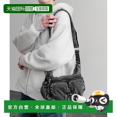 1h可退 日本直邮Rocky Monroe 男女同款 复古水洗丹宁单肩斜跨包