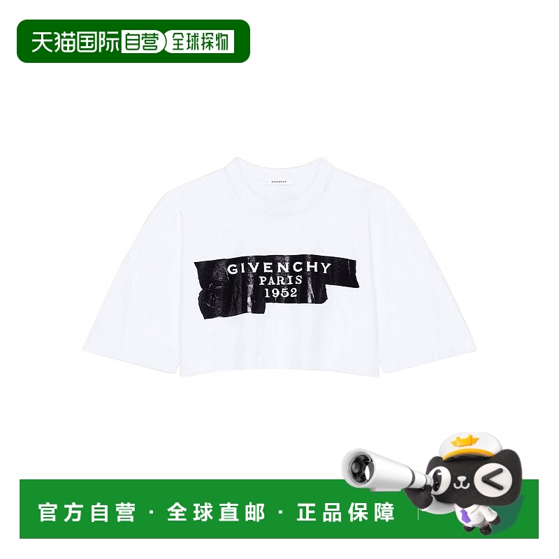 1h可退 香港直邮GIVENCHY 女士T恤 BW70FKP78U100 AW2025 白色